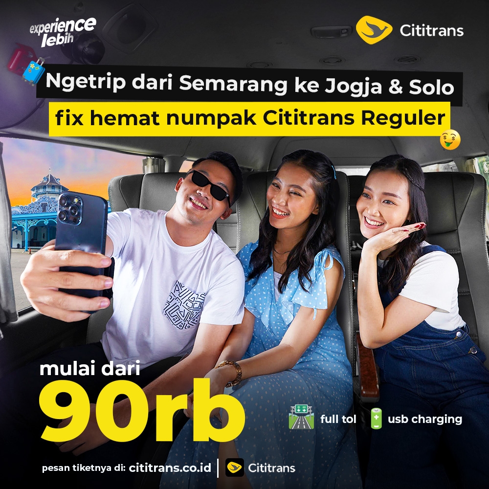 Semarang-Yogyakarta&Solo Rp90K